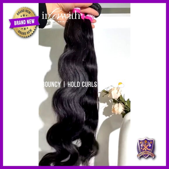 100% Indian Virgin Human Hair Extensions, Body Wave, 3 Bundles 18-22 Inches main image 6